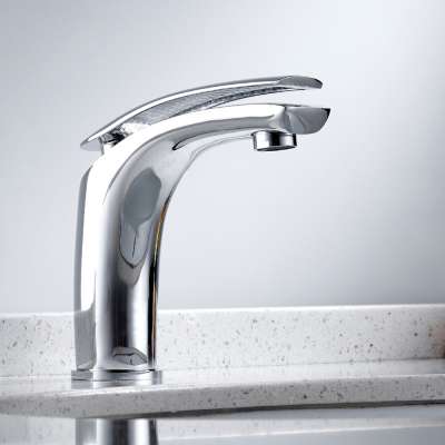 Morden Hot Cold Water Single Handle Bathroom Waterfall Vanity Faucet